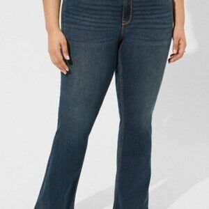Torrid Luxe Slim Boot Jean -Super Stretch Mid Rise Medium Wash Size 12R